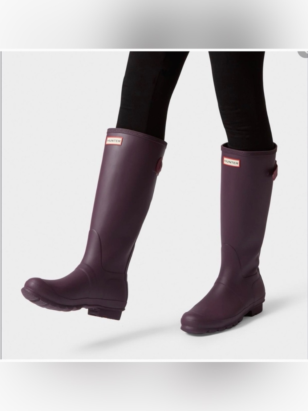 Hunter Tall Rain Boots in Deep Purple - Picture 2 of 7